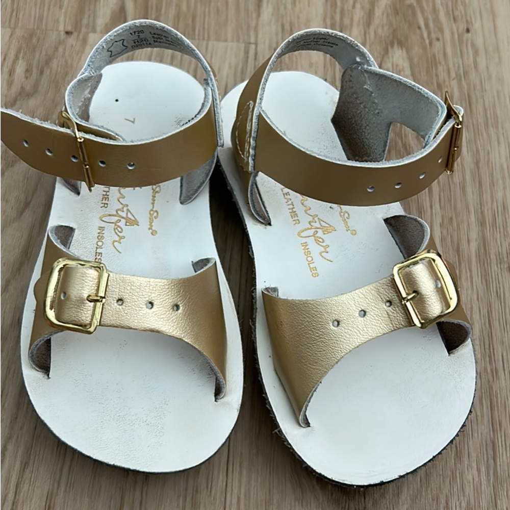 Gold sun san sandals